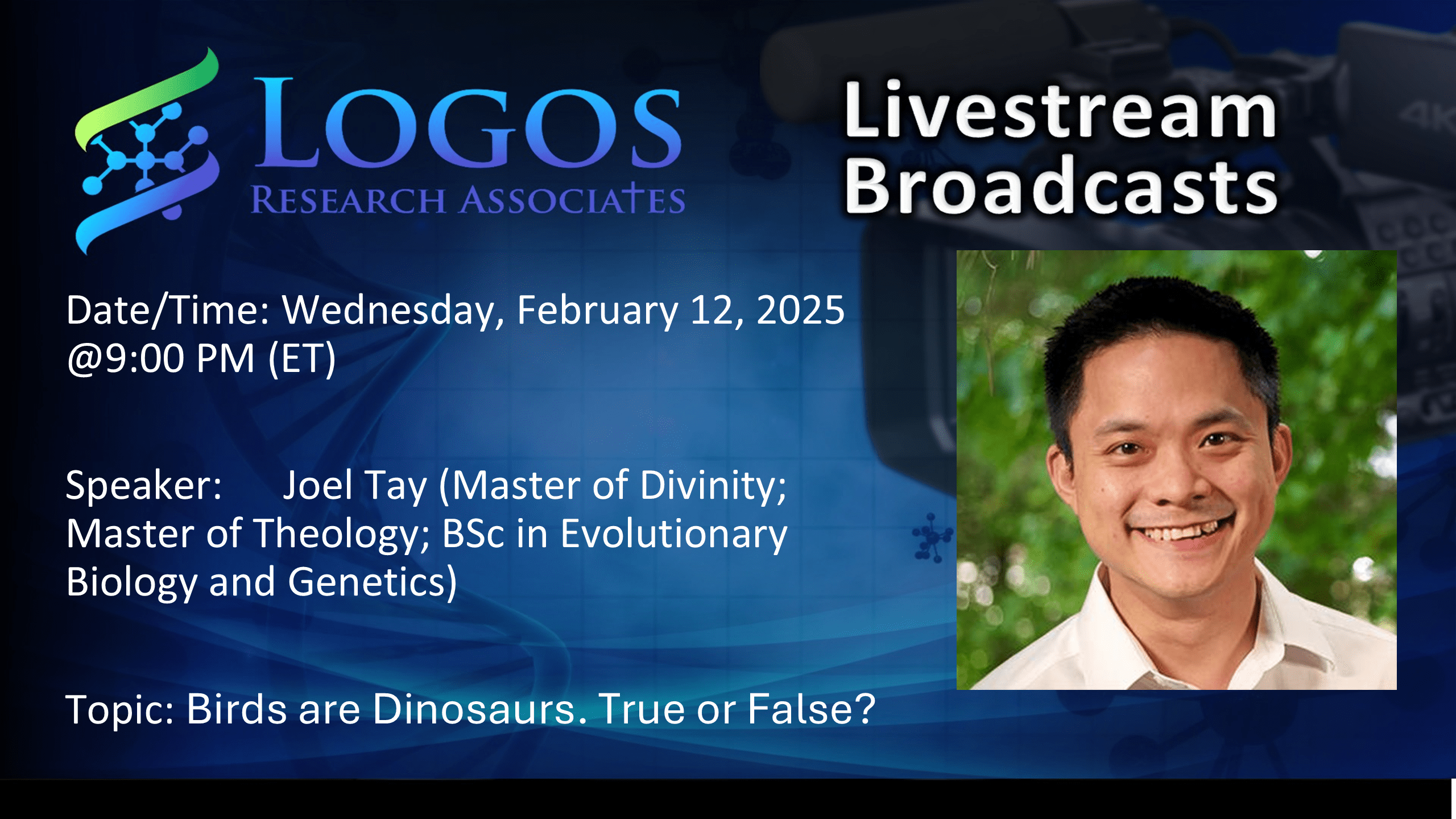 Past LogosRA creation broadcast: February 12, 2025